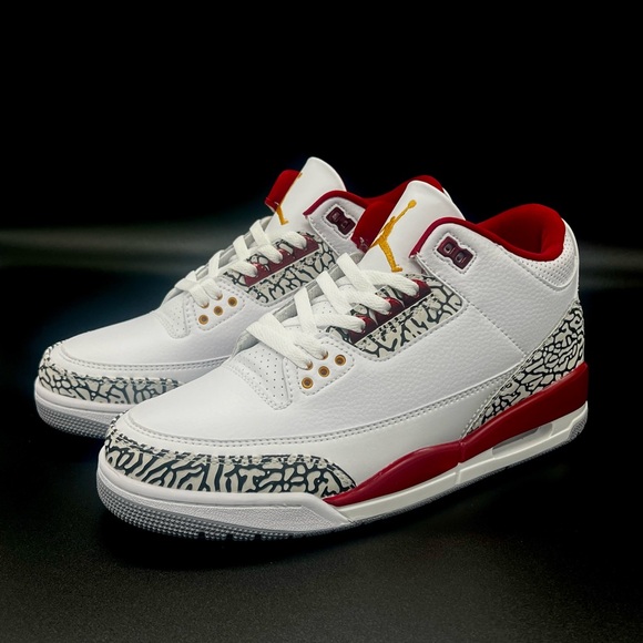 Jordan 3 Cardinal Red - Picture 3 of 9